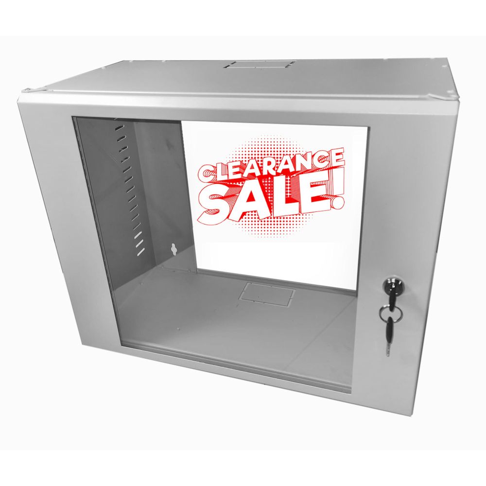 9U 19 inch Data Cabinet Rack / Patching Network Cabinet 375mm Deep Grey