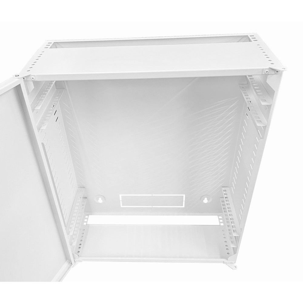 4U 19 Low Profile Vertical Wall Mount Network Cabinet 600 Style-White