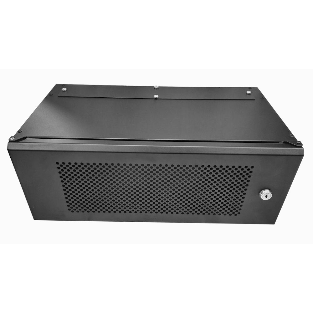 4U 19 inch Perforated Adjustable Data Cabinet Rack / Patching Network Cabinet 300mm Deep Black
