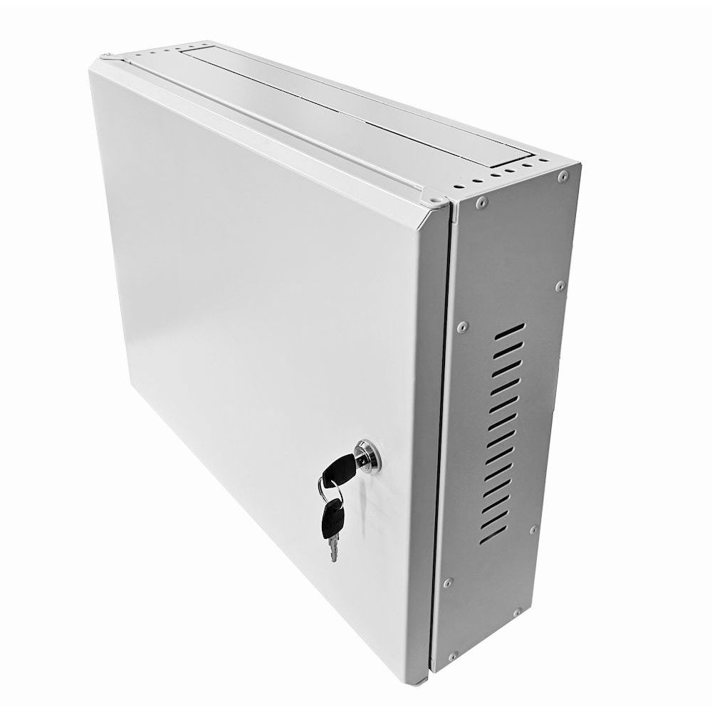 2U 19" Low Profile Vertical Wall Mount Network Cabinet 400 Style Light Grey