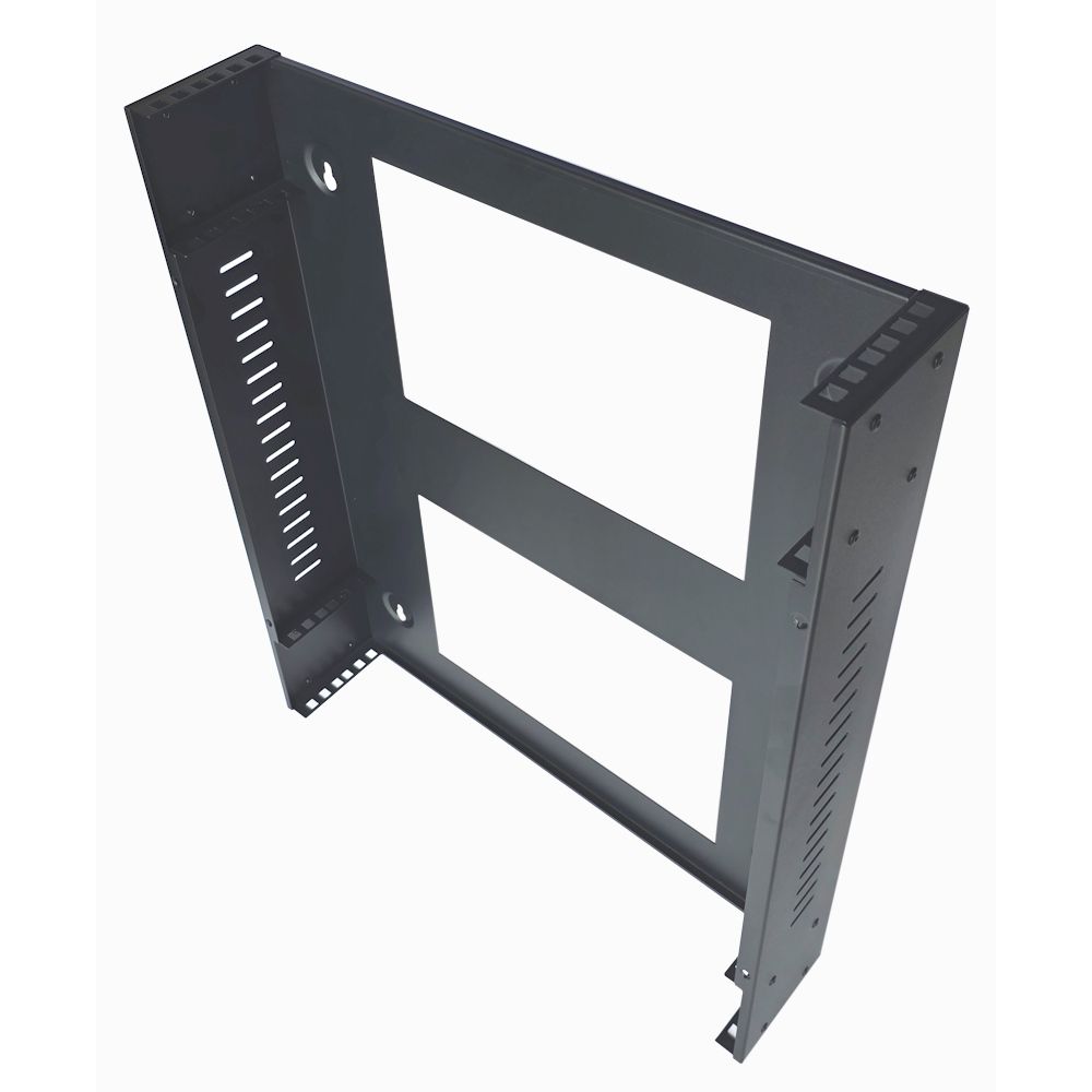 2U 19 inch Slimline Vertical Mount Network Wall Mount Cabinet 600 Deep - Black