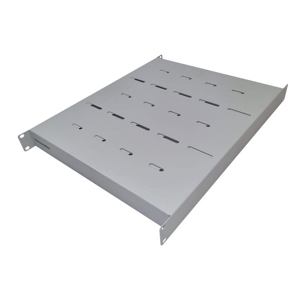 1U 19 inch Heavy Duty Adjustable Rack Mount Shelf(2 part) 350mm 550mm Light Grey