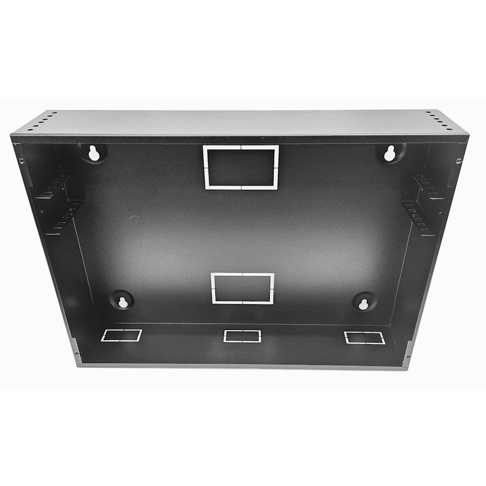 2U 19 inch Vertical Wall Mount Network Enclosure-Cabinet, Black