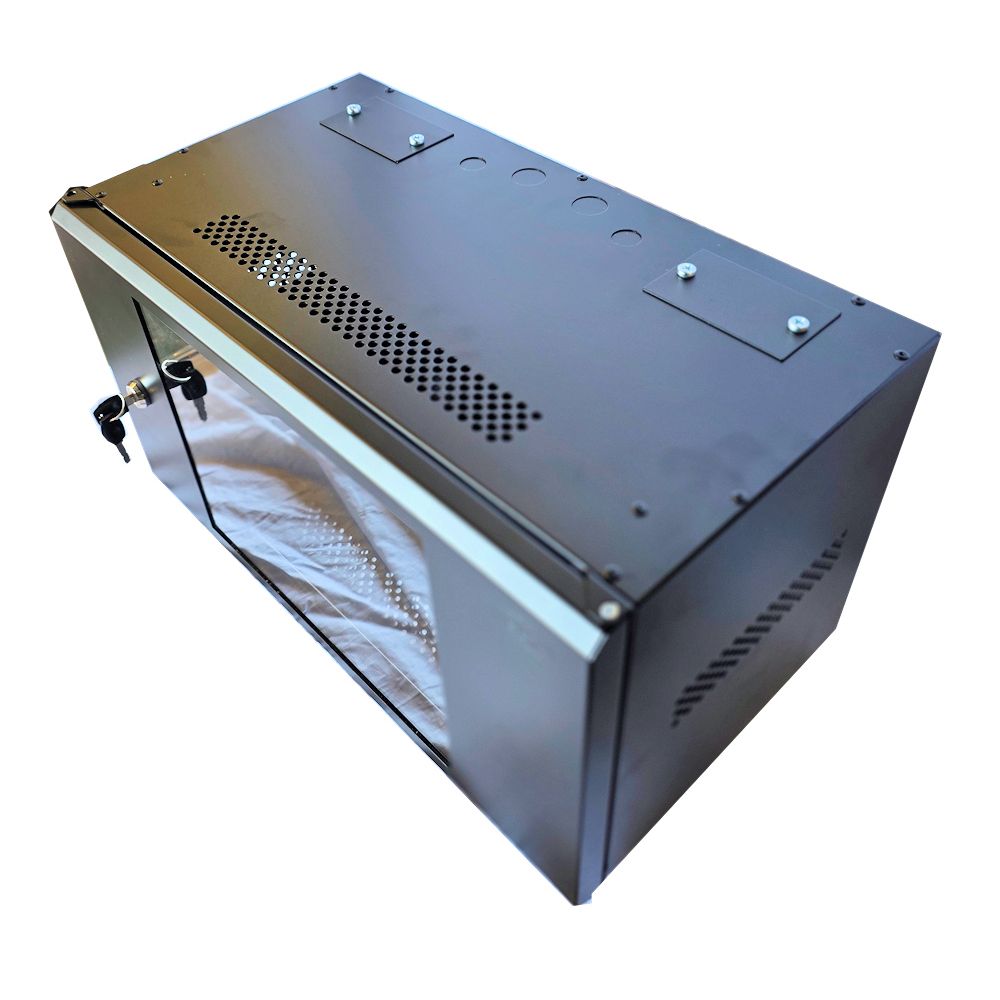 6U 19 inch Data Cabinet Rack / Patching Network Cabinet 300mm Deep Black