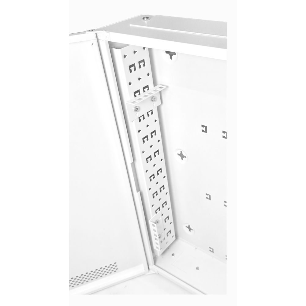 2U 19" Low Profile Vertical Mount - Wall Mount Network / Server Cabinet 600mm Deep - White