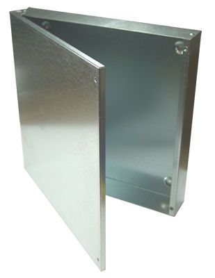 Adaptable Metal Project Box 300 x 300 x 75 Hinged Plain