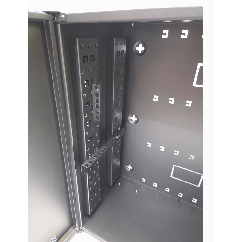 6U 19" Low Profile Adjustable Vertical Mount - Wall Mount Network / Server  Cabinet 600mm Deep