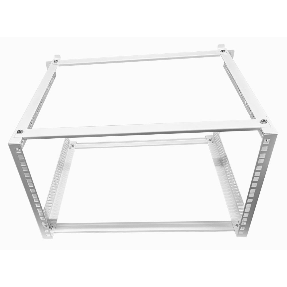 6U 19 inch Open Wall Mount Frame Network/Data Rack 450mm Deep-White