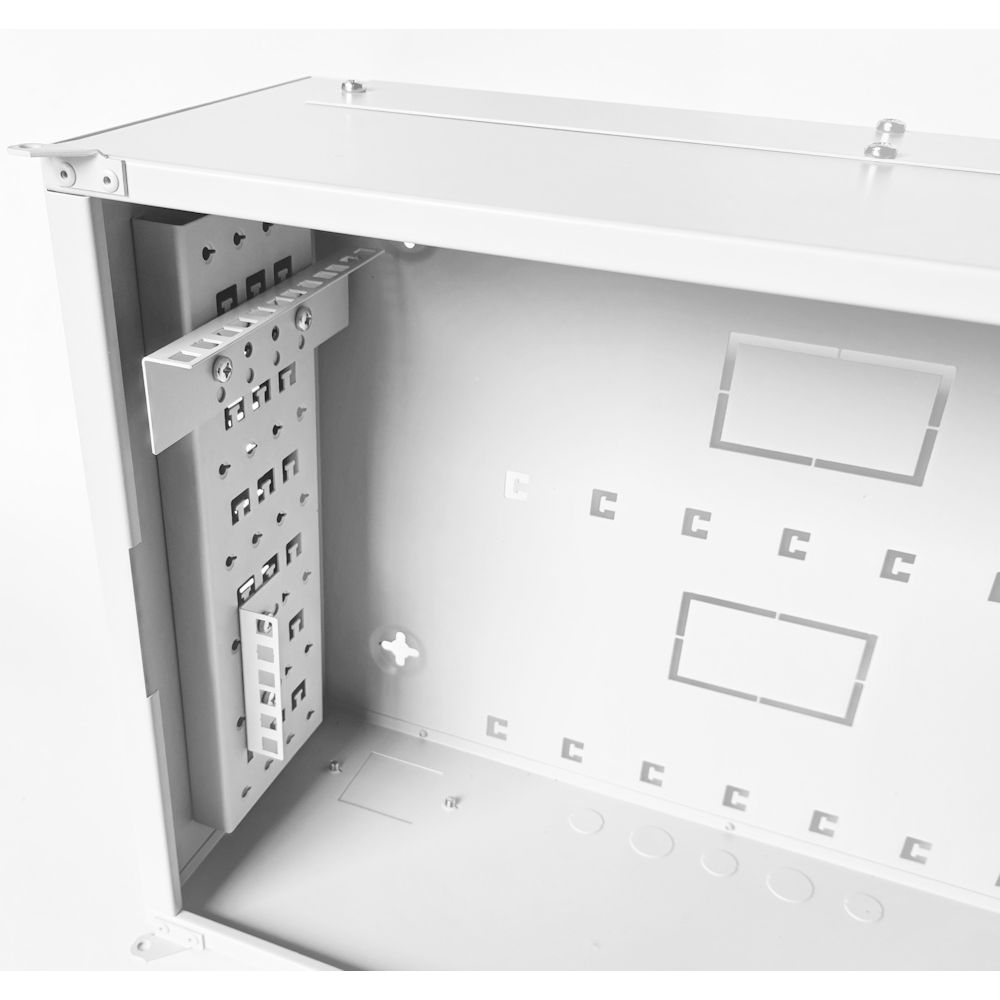 4U 19" Adjustable Low Profile Vertical Mount - Wall Mount Network / Server Cabinet - 400mm Deep-White