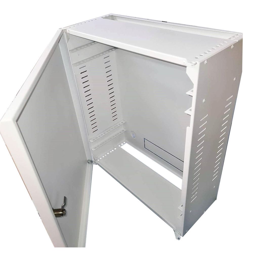 4U 19 Low Profile Vertical Wall Mount Network Cabinet 600 Style-White