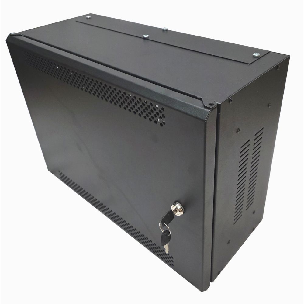 4U 19" Adjustable Low Profile Vertical Mount - Wall Mount Network / Server Cabinet - 400 Style - Black