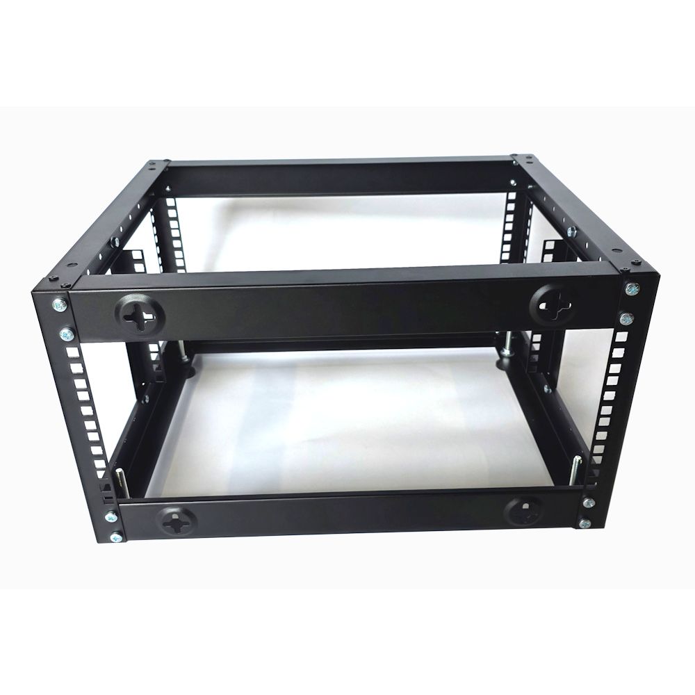 4u 4 Post Open Frame Rack - 19 inch - 400mm Deep - Black