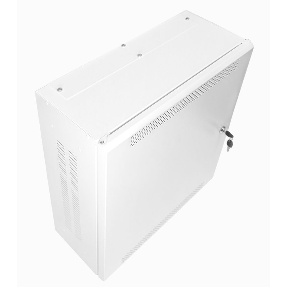 4U 19" Adjustable Low Profile Vertical Mount - Wall Mount Network / Server Cabinet - 600mm Deep - White