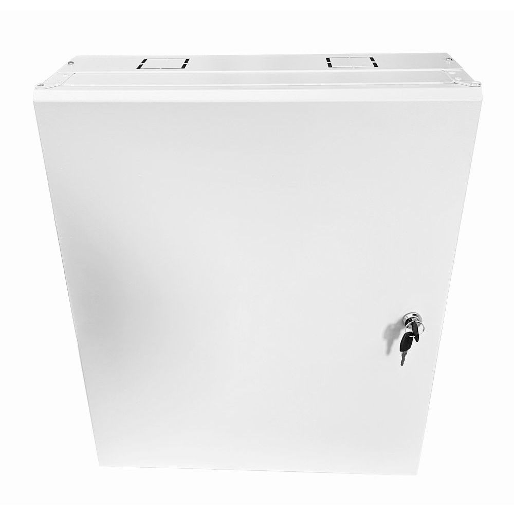 3U 19 Low Profile Vertical Wall Mount Network Cabinet 600 Style - White