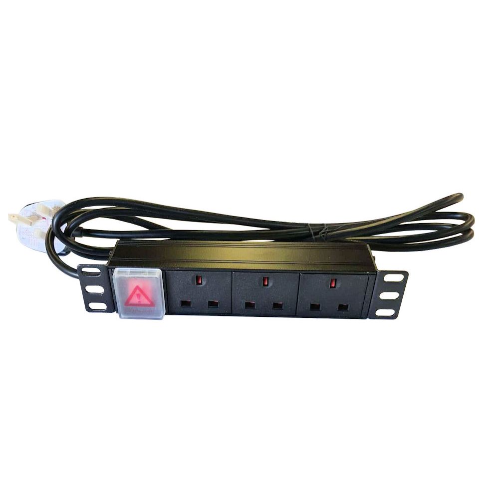 1U 10 inch 3 way horizontal PDU