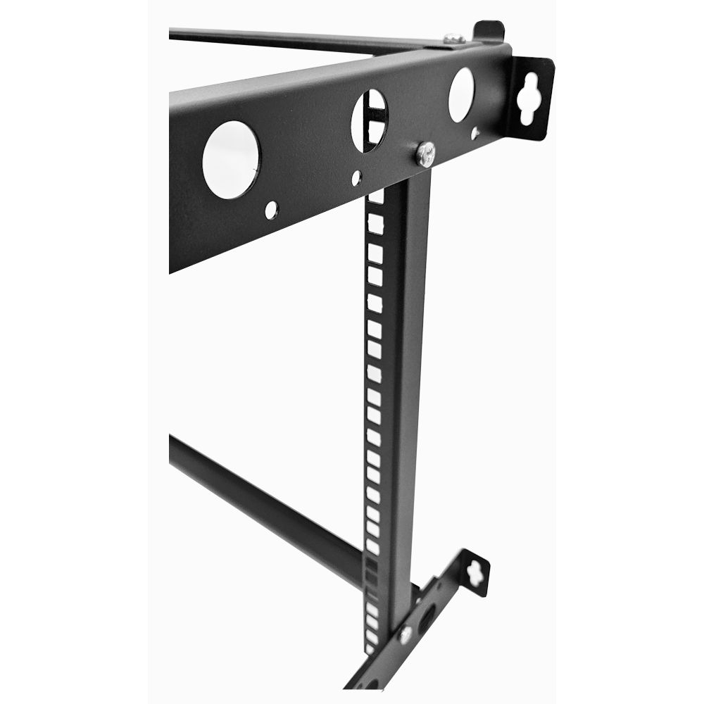 9U 19 inch 450mm Deep Internal Adjustable Rail for Open Wall Mount Frame Network/Data Rack -Black