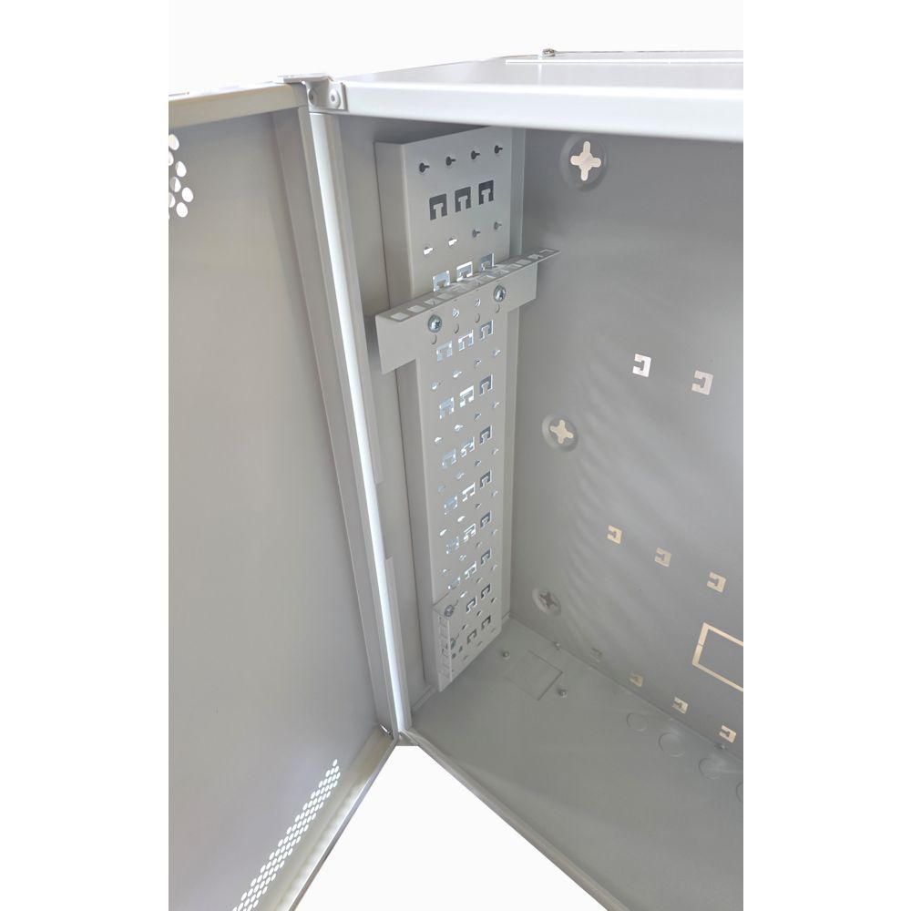 4U 19" Adjustable Low Profile Vertical Mount - Wall Mount Network / Server Cabinet - 600mm Deep - Grey