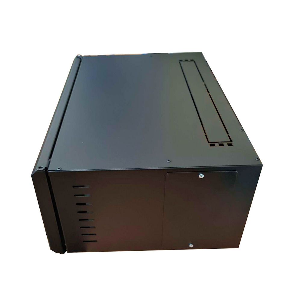 4U 19 Data Rack / Network Cabinet Fixed Front and Adjustable Rear 19 inch Rails 390mm Deep Black