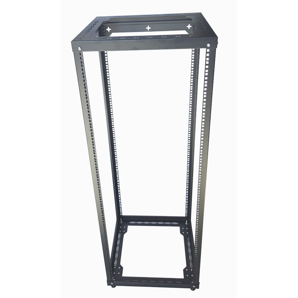 30u 4 Post Open Frame Rack - 19 inch - Heavy Duty - 500mm Deep - Black
