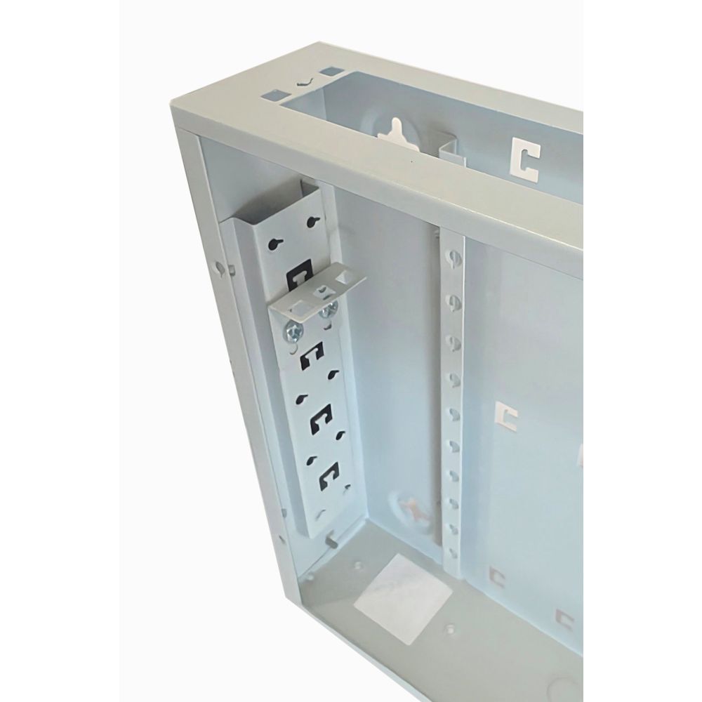 Universal Adjustable Enclosure - 2x 22 Way Module Dins / 1u Wall Box-350 Style - Grey