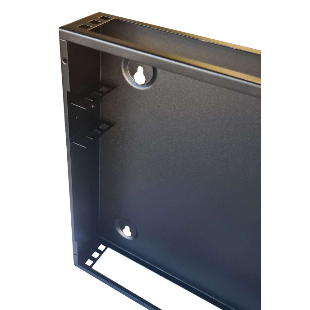 1U 19 inch Vertical Wall Mount Network Enclosure-Cabinet, Black