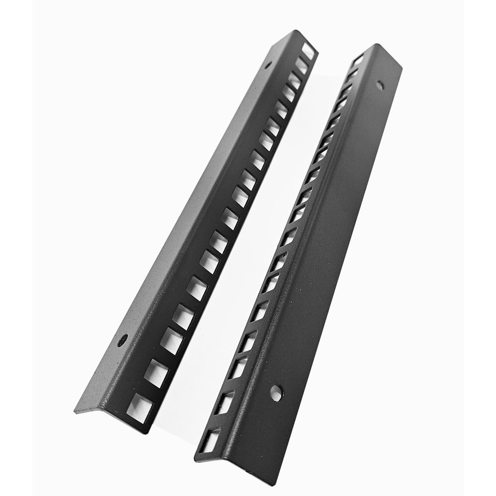 6U 19 inch 450mm Deep Internal Adjustable Rail for Open Wall Mount Frame Network/Data Rack -Black