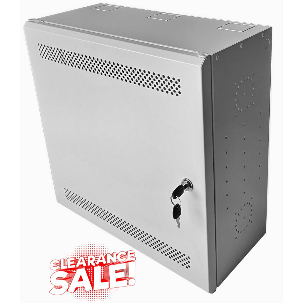 4U 19" Low Profile Vertical Mount - Wall Mount Network / Server Cabinet - 500mm Deep - Grey