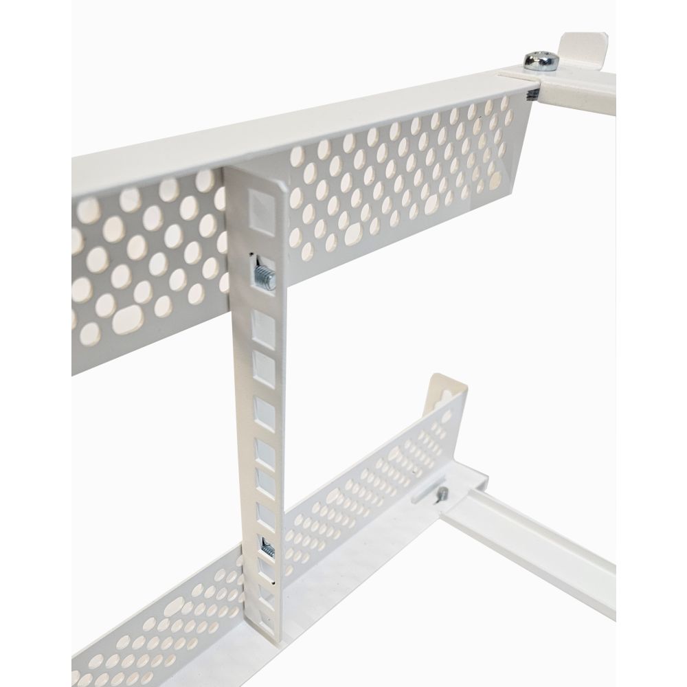 4U 19 inch 450mm Deep Internal Adjustable Rail for Open Wall Mount Frame Network/Data Rack -White