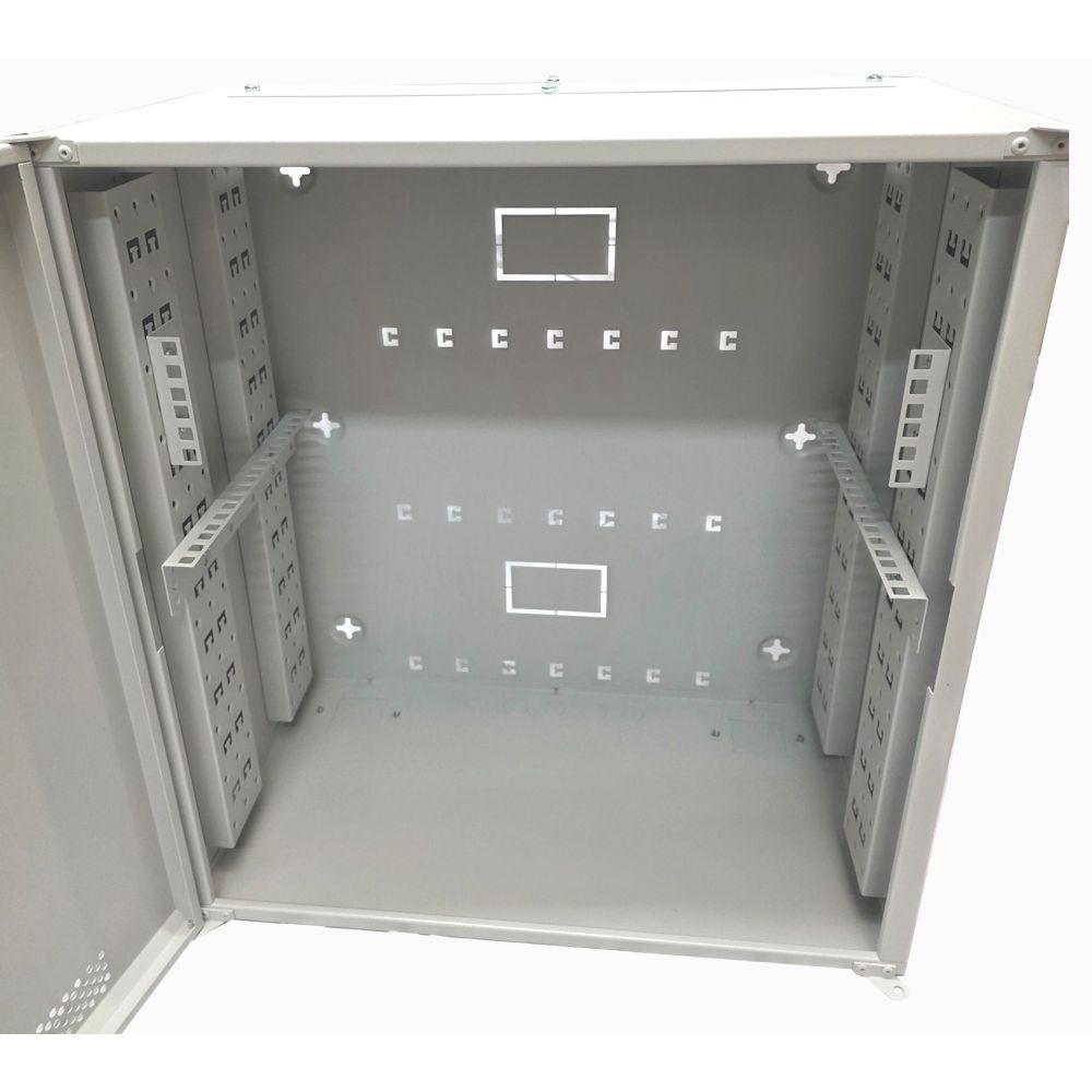 6U 19" Low Profile Adjustable Vertical Mount - Wall Mount Network / Server  Cabinet 600mm Deep - Grey
