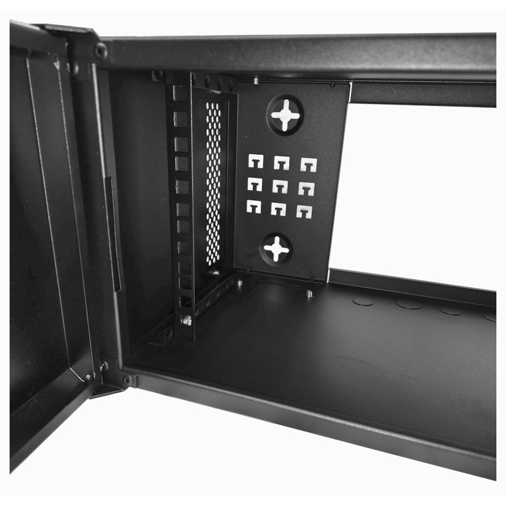 4U 19 inch Perforated Adjustable Data Cabinet Rack / Patching Network Cabinet 300mm Deep Black