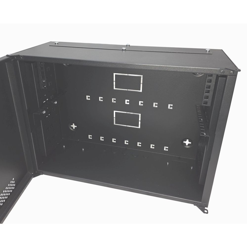 4U 19" Adjustable Low Profile Vertical Mount - Wall Mount Network / Server Cabinet - 400 Style - Black