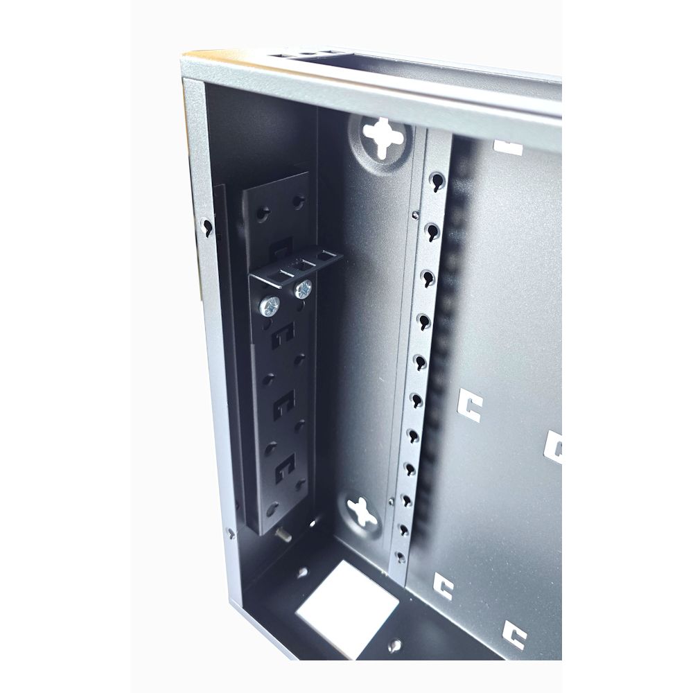 Universal Adjustable Enclosure - 2x 22 Way Module Dins / 1u Wall Box-350 Style - Black