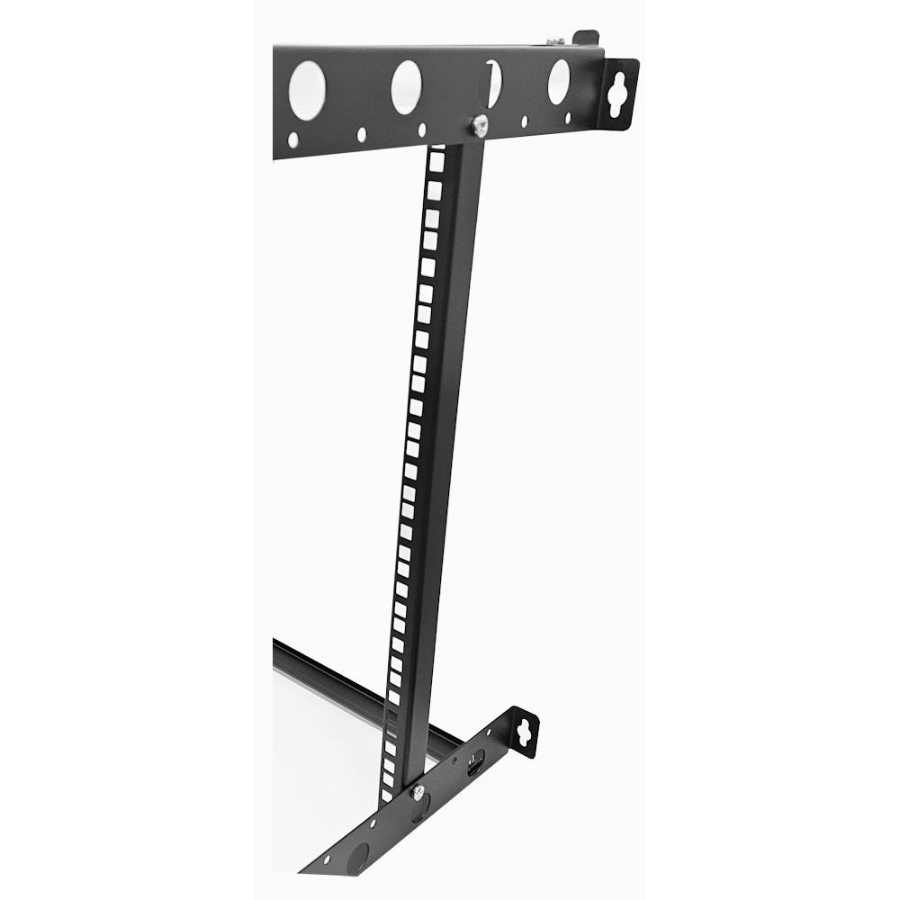 12U 19 inch 450mm Deep Internal Adjustable Rail for Open Wall Mount Frame Network/Data Rack -Black