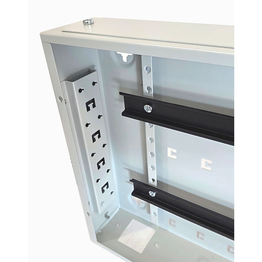 Universal Adjustable Enclosure - 2x 22 Way Module Dins / 1u Wall Box-350 Style - Grey