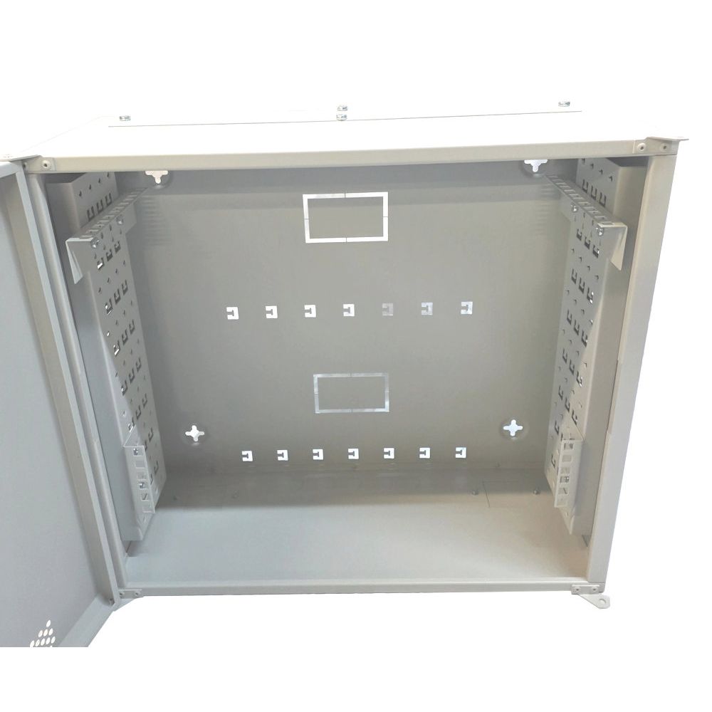 4U 19" Adjustable Low Profile Vertical Mount - Wall Mount Network / Server Cabinet - 500mm Deep - Grey