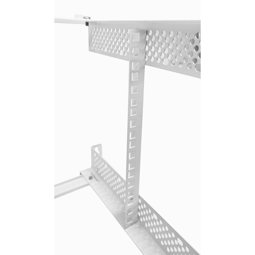 6U 19 inch 450mm Deep Internal Adjustable Rail for Open Wall Mount Frame Network/Data Rack -White